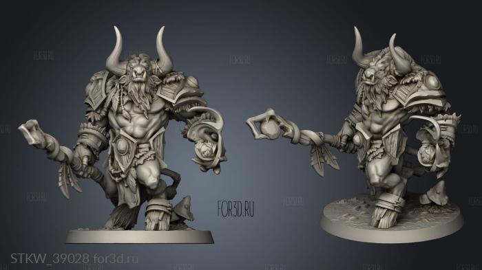 Minotaur Druid stl model for CNC