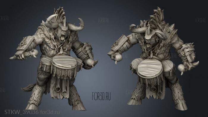 Minotaur musician 3d stl модель для ЧПУ