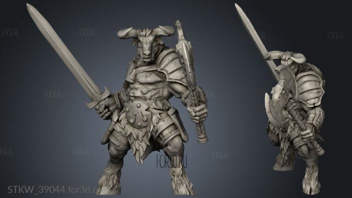 Minotaur Sword Axe 3d stl модель для ЧПУ