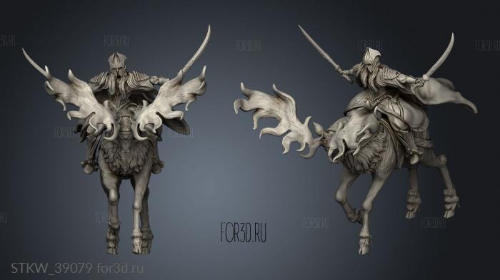 Cavalry elk lookup stl model for CNC