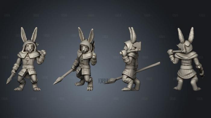 Bunny Spearman stl model for CNC
