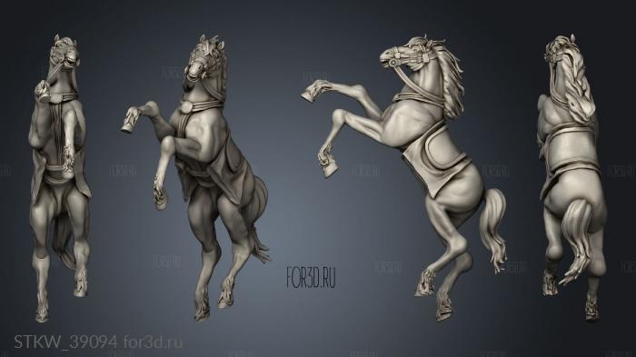 Cavalry Horse run stl model for CNC