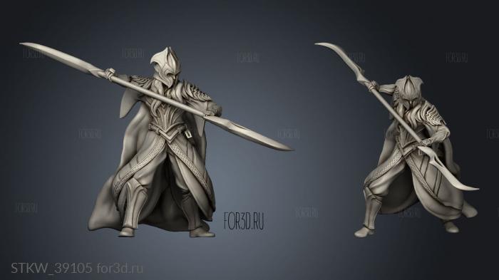 Footmen Glaive stl model for CNC