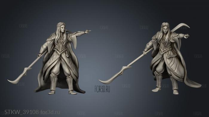 Footmen glaive stl model for CNC