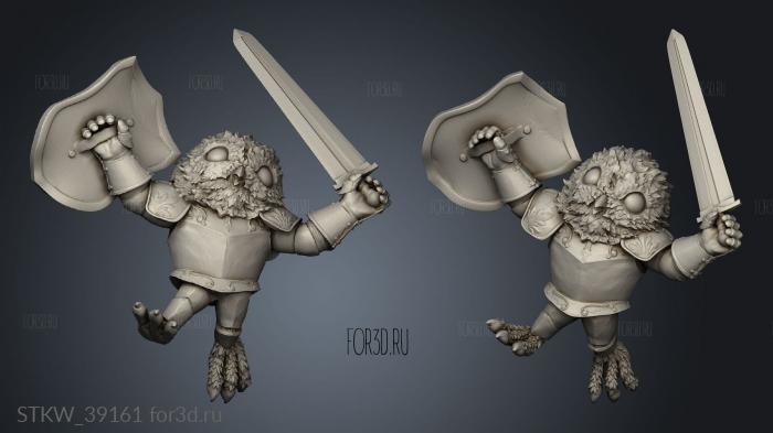 Awaken the Beast Might Owl Knight stl model for CNC