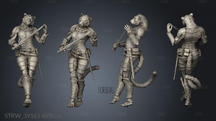 Awaken the Beast Tabaxi Female stl model for CNC