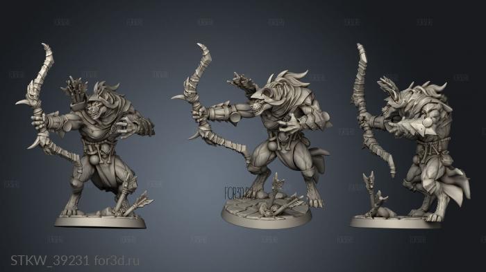 Modular Bone Gnasher Gnoll lady 3d stl модель для ЧПУ