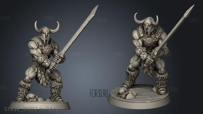 Modular Dragonspeak Barbarian Axe 3d stl модель для ЧПУ