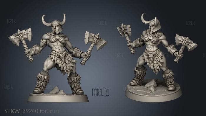 Modular Dragonspeak Barbarian Throwing Axe size 3d stl модель для ЧПУ