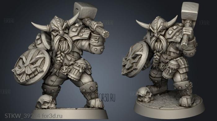 Modular Dwarven Defender Dwarf Male 3d stl модель для ЧПУ