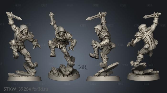 Modular Guild Adept Thief cowled stl model for CNC