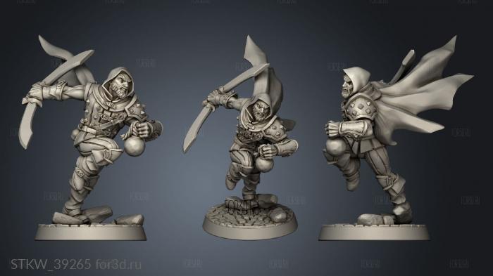 Modular Guild Adept Thief cowled stl model for CNC