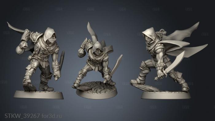 Modular Guild Adept Thief cowled stl model for CNC