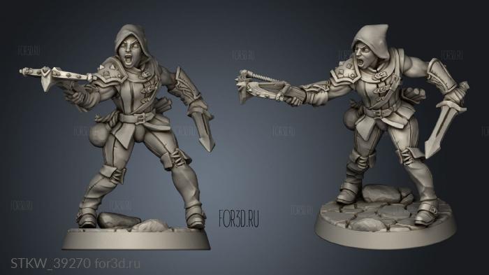 Modular Guild Adept Thief cowler stl model for CNC