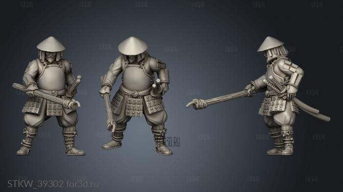 Japanese Cannon Ashigaru Crew 3d stl модель для ЧПУ