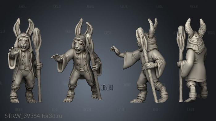 Monster Bunny Druid stl model for CNC