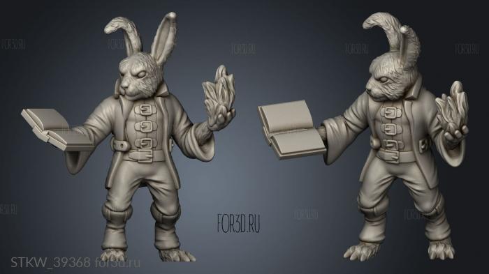 Monster Bunny Wizard stl model for CNC