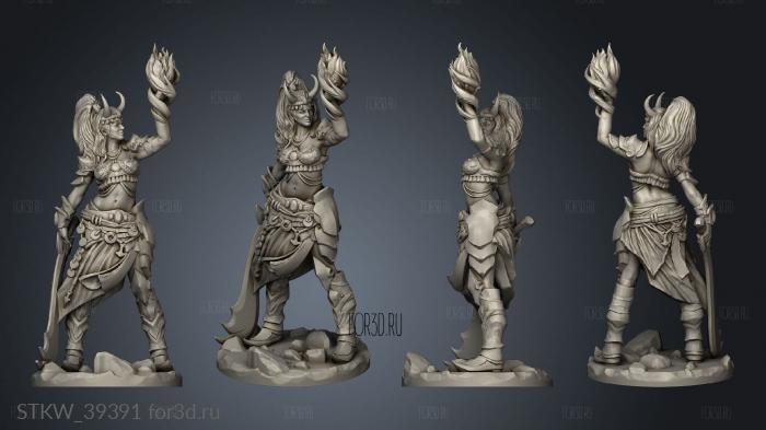 Monster Miniatures Female Ifrit stl model for CNC