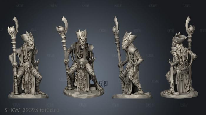 Monster Miniatures Mummy Mage stl model for CNC