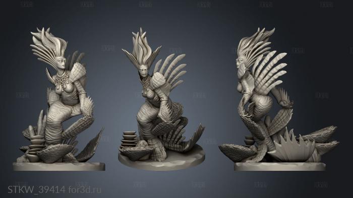 Monster Lionfish Mermaid stl model for CNC