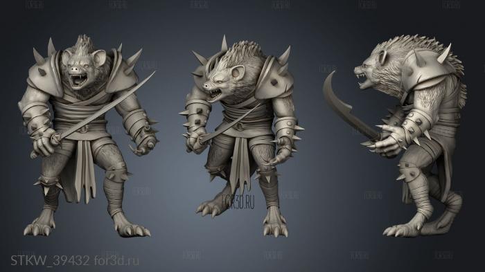 Monster Rampage Gnoll Sword 3d stl модель для ЧПУ