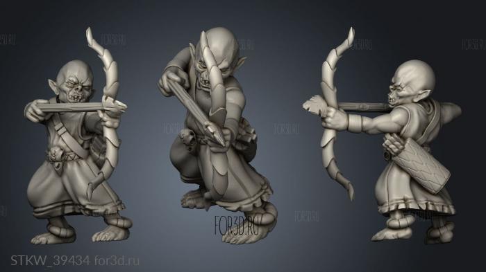 Monster Rampage Goblin Archer stl model for CNC