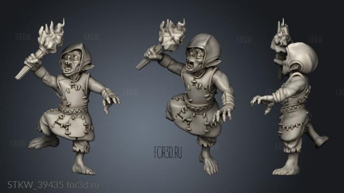 Monster Rampage Goblin Arsonist stl model for CNC