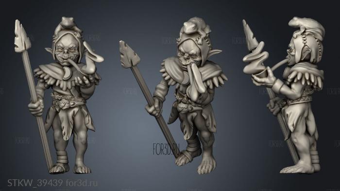 Monster Rampage Goblin Warrior Spear stl model for CNC