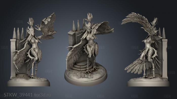 Monster Rampage Harpie Lady Greeting stl model for CNC