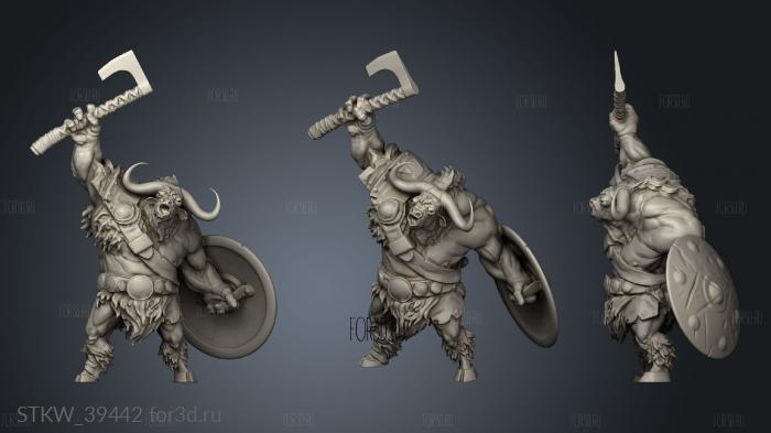 Monster Rampage Longhorn Minotaur War Cry stl model for CNC