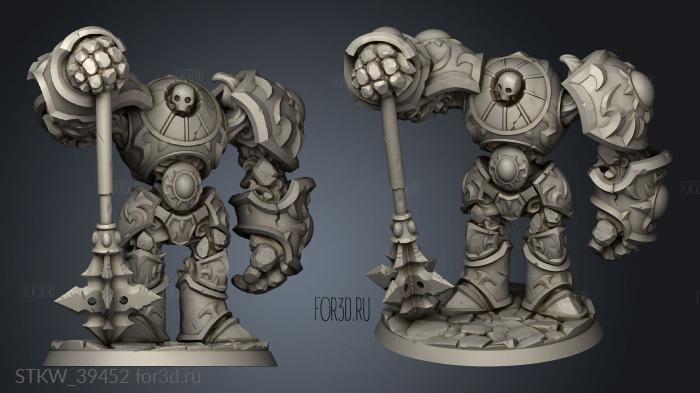 Monsters Celestial Golem Guardian stl model for CNC