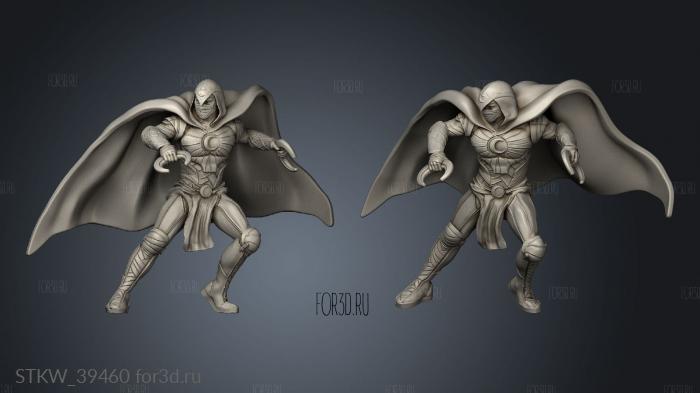 MOON KNIGHT Half stl model for CNC