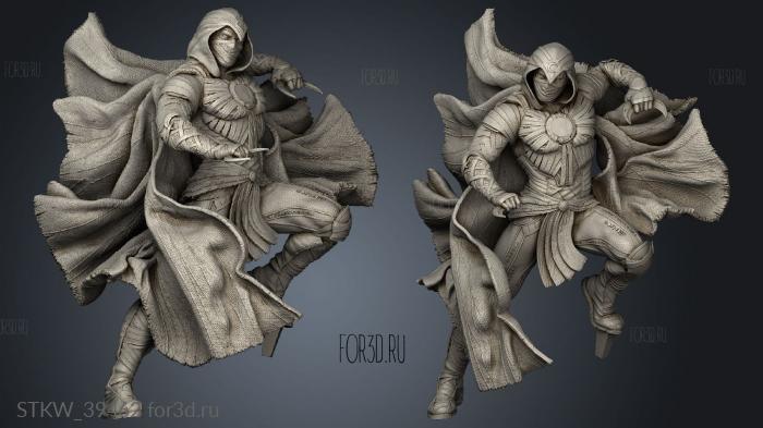 Moon Knight One stl model for CNC