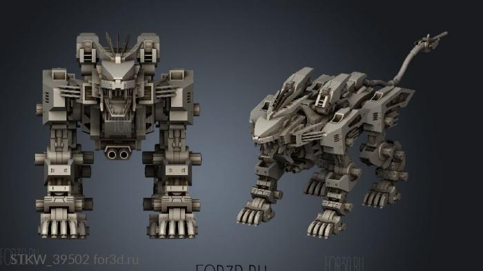 MORE ZOIDS Liger Zero Xe stl model for CNC