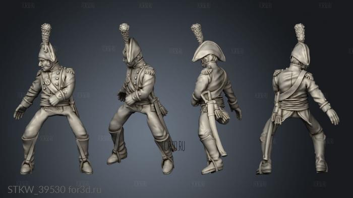 Mounted Command Officer stl model for CNC
