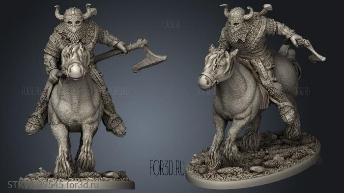 Mountedrseman Raiders stl model for CNC