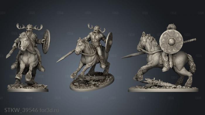 Mountedrseman Raiders stl model for CNC