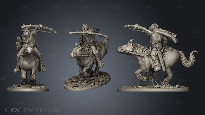 Mountedrseman Raiders stl model for CNC