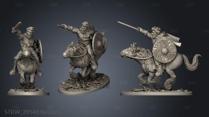 Mountedrseman Raiders stl model for CNC