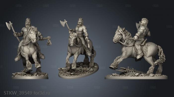 Mountedrseman Raiders stl model for CNC