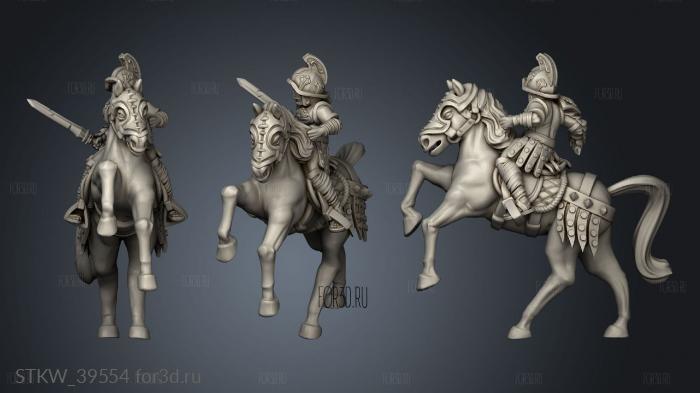 Mounted rider stl model for CNC