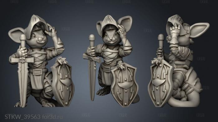 Mouse Knight RP 3d stl модель для ЧПУ