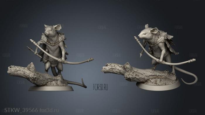 Mouse Look forward Archer Bow 3d stl модель для ЧПУ