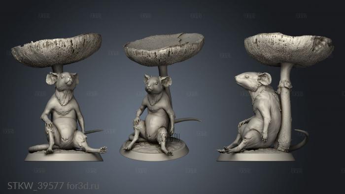 Mouse Sit 3d stl модель для ЧПУ