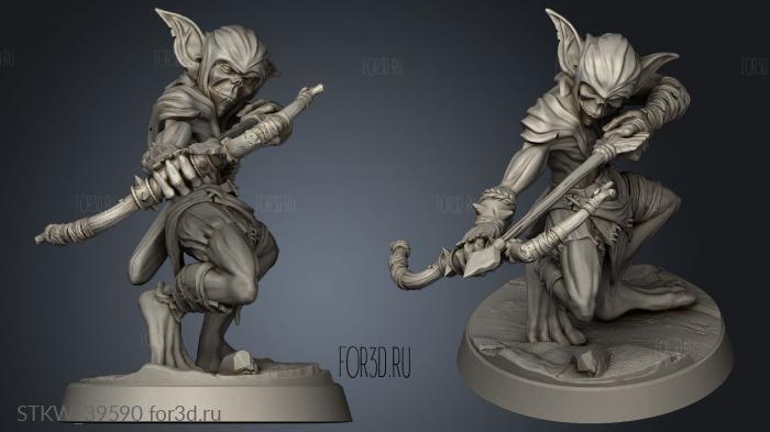Forge Goblin Archer stl model for CNC