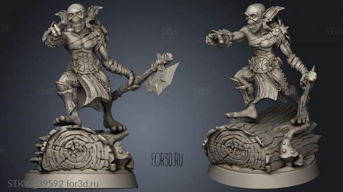 Forge Goblin Leader stl model for CNC