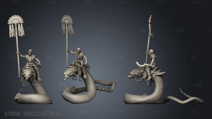 Snake Riders Banner stl model for CNC