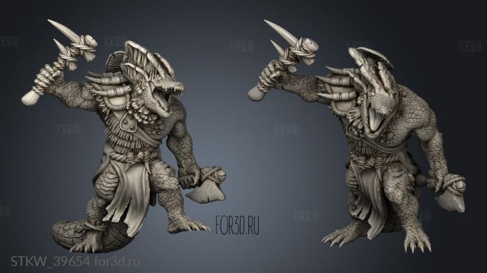 Mushroom Bayou Gator Folk Mushroomed Warrior Fungus Swamp 3d stl модель для ЧПУ