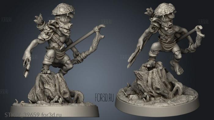 Mushroom Bayou Swamp goblins Mushroomed Archer 3d stl модель для ЧПУ