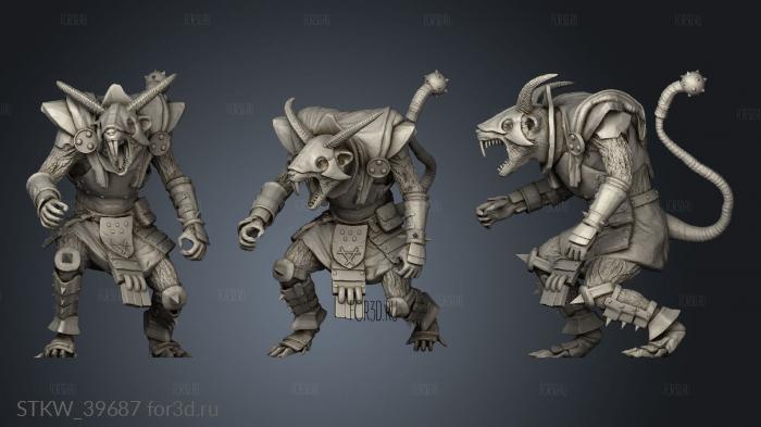 Mutant Rat Khorngor 3d stl модель для ЧПУ